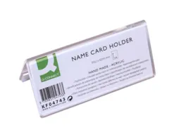 Chevalet q-connect porte-noms méthacrylate idéal système identification 95x42mm