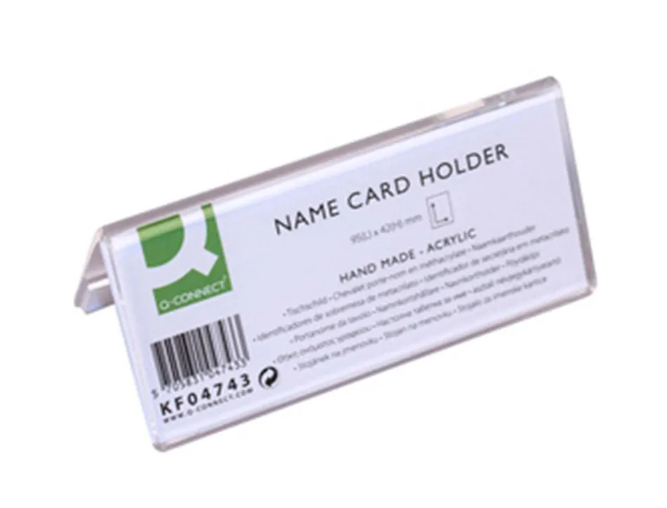 Chevalet q-connect porte-noms méthacrylate idéal système identification 95x42mm