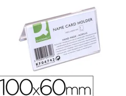 Chevalet q-connect porte-noms méthacrylate idéal système identification 100x60mm