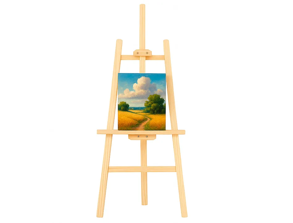 Chevalet sur pied liderpapel en bois de pin vernis 58,5x175x75 cm certifie fsc