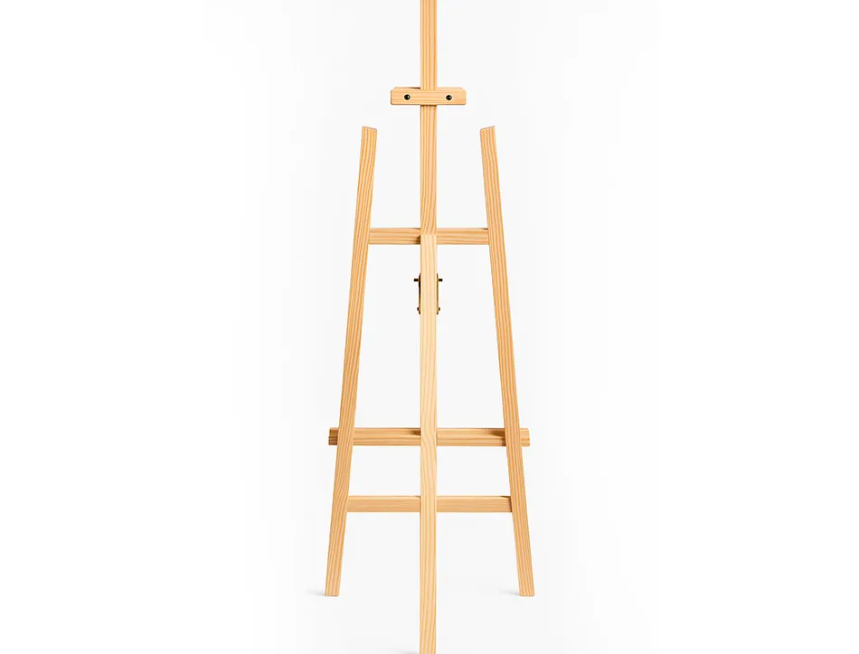 Chevalet sur pied liderpapel en bois de pin vernis 58,5x175x75 cm certifie fsc