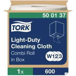Chiffon tork w1/w2/w3 nettoyage leger blanc rouleau 600 unites