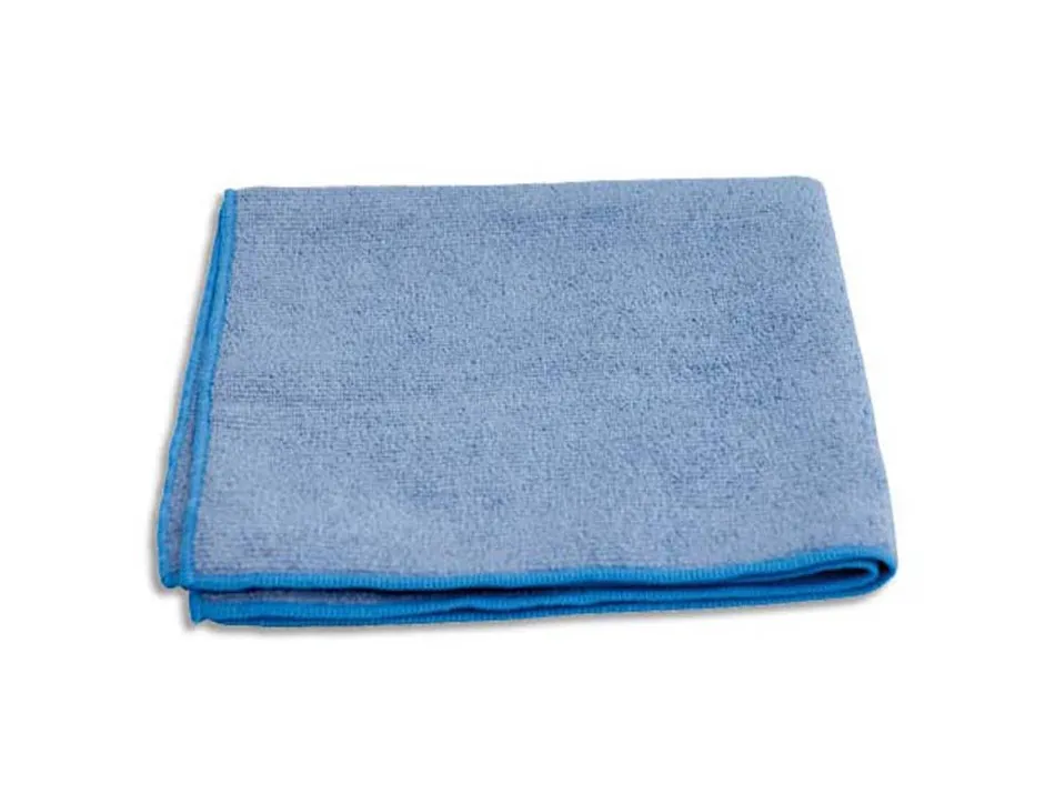 Chiffons microfibre tout usage coloris bleu format 40 x 40 cm paquet 10