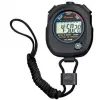 Chronometre wonday digital etanche 1/100eme seconde horloge-calendrier-alarme coloris noir