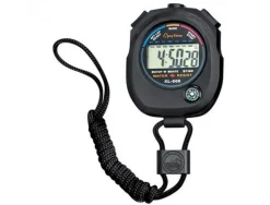 Chronometre wonday digital etanche 1/100eme seconde horloge-calendrier-alarme coloris noir