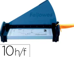 Cisaille fellowes fusion a4 capacité coupe 10f presse manuelle protection safecut coupe rabattable 550x210x65omm
