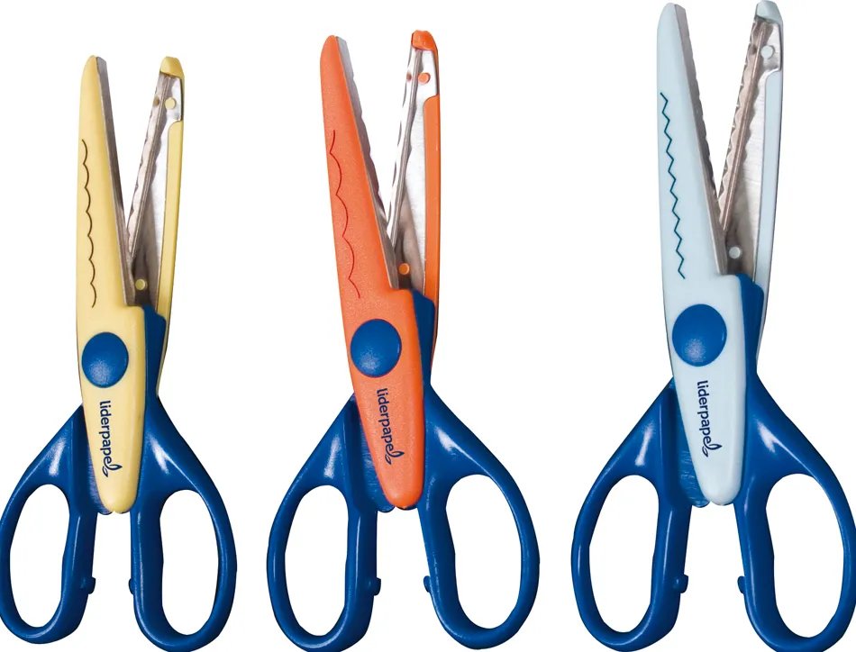 Ciseaux à cranter liderpapel 3 types de coupe zig-zag/petite onde/grande onde 16cm