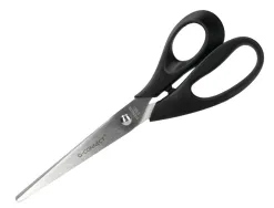 Ciseaux bureau q-connect économique droitier lames inox 210mm branches gainées abs bouts pointus coloris noir