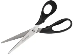 Ciseaux bureau q-connect économique droitier lames inox 210mm branches gainées abs bouts pointus coloris noir