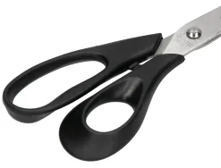 Ciseaux bureau q-connect économique droitier lames inox 210mm branches gainées abs bouts pointus coloris noir