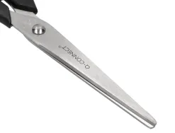 Ciseaux bureau q-connect économique droitier lames inox 210mm branches gainées abs bouts pointus coloris noir