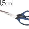 Ciseaux bureau q-connect soft acier inoxydable 215mm anneaux caoutchouc larges blister de sécurité