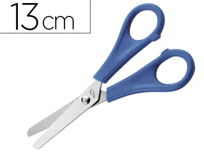 Ciseaux écolier économique bouts ronds lames graduées inox droitiers 13cm