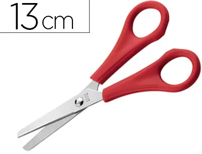 Ciseaux écolier économique bouts ronds lames graduées inox gauchers 13cm