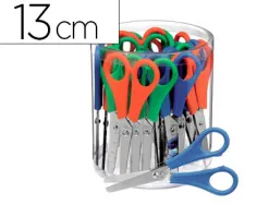 Ciseaux économiques bouts ronds lames graduées inox pot 24 paires 13cm