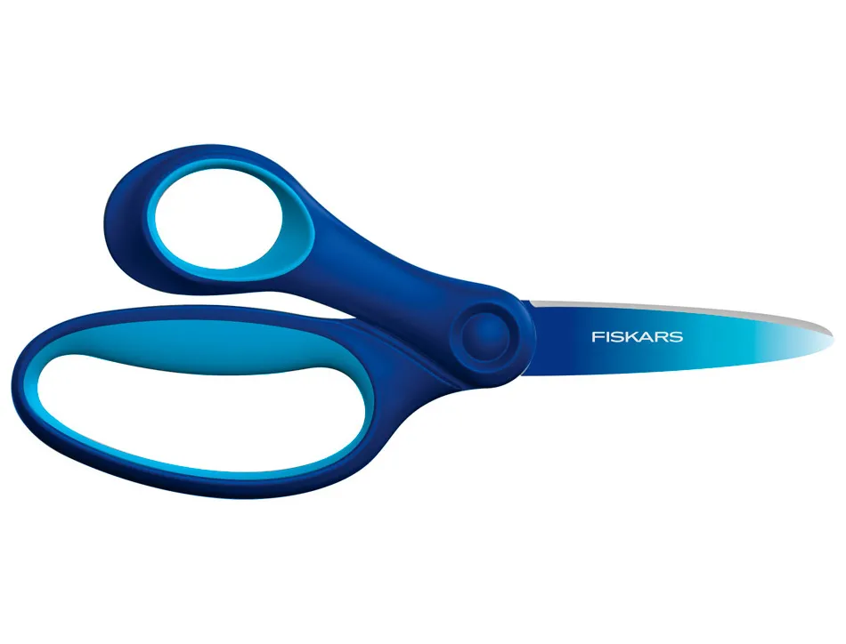 Ciseaux enfant fiskars soft grip ombres 15cm 8+ gaucher coloris bleu & violet