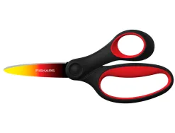 Ciseaux enfant fiskars soft grip ombres 15cm 8+ droitier coloris rouge & jaune
