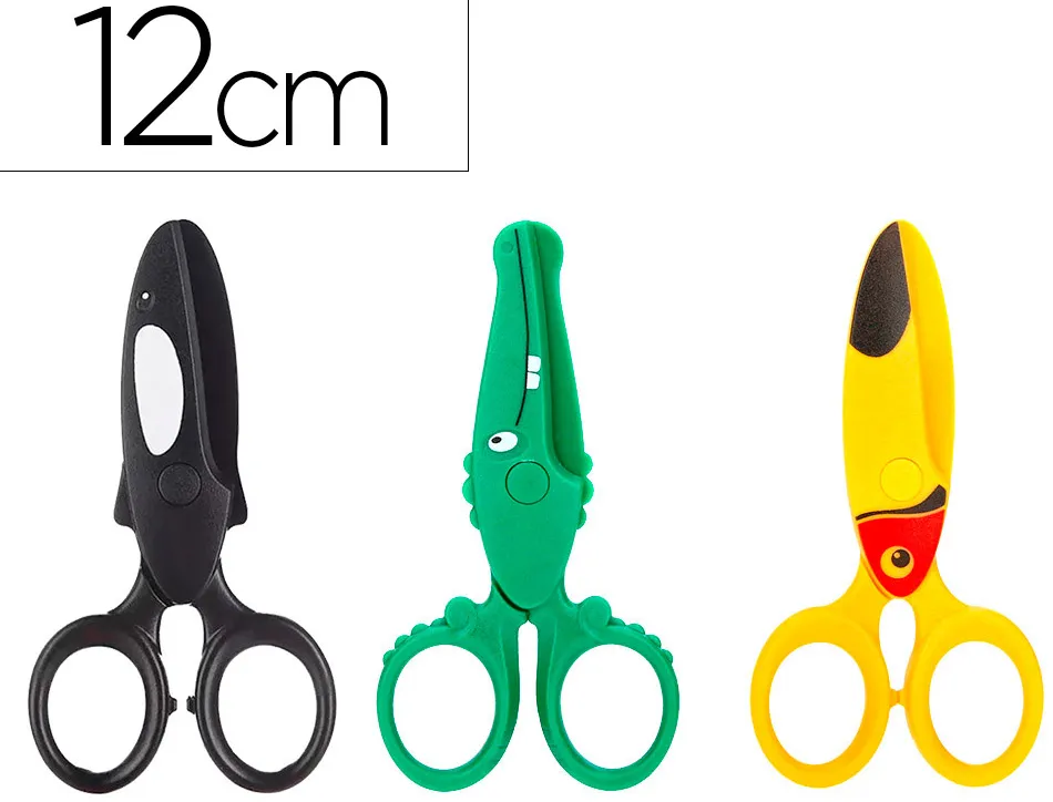 Ciseaux liderpapel 2-5ans lames plastiques bouts ronds ne coupent ni cheveux ni vetements longueur 12cm