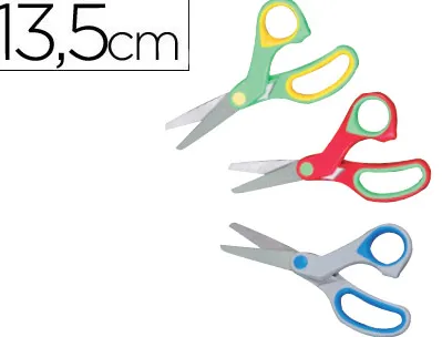 Ciseaux liderpapel asymétrique pointe arrondie anti-coupe manche ergonomique 135mm