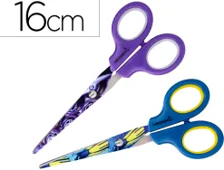 Ciseaux liderpapel décor 5/8 ans lames acier inoxydable décorées pointe arrondie anti-coupe 160mm