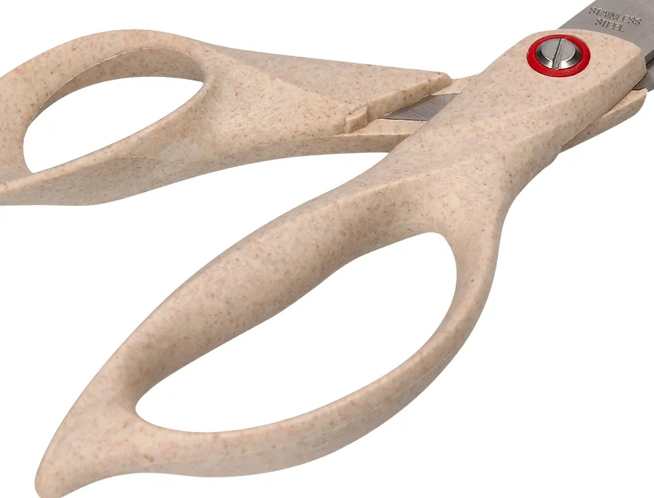 Ciseaux liderpapel en acier inoxydable anneaux en matiere naturelle eco 8" 21.5 cm en blister