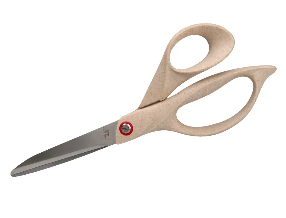 Ciseaux liderpapel en acier inoxydable anneaux en matiere naturelle eco 8" 21.5 cm en blister