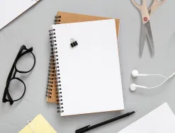 Ciseaux liderpapel en acier inoxydable anneaux en matiere naturelle eco 8