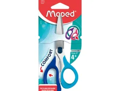 Ciseaux maped sensoft asymetriques 13cm anneaux souples coloris assortis blister carton