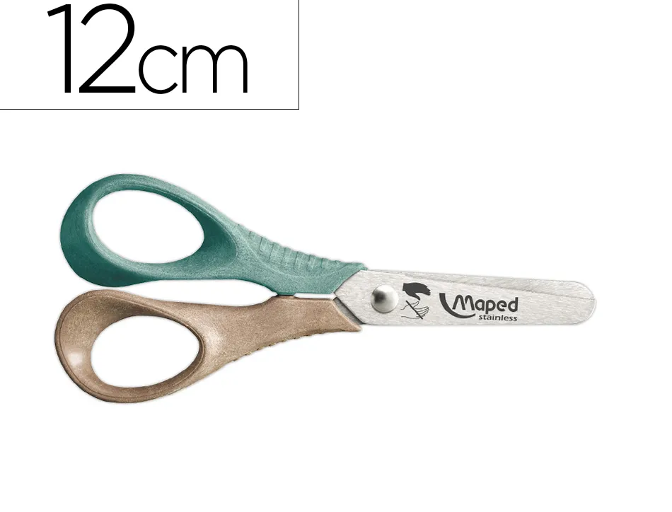 Ciseaux maped vivo plante lames acier anneaux en bois gaucher 12cm