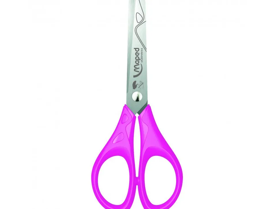 Ciseaux scolaires essentials 13 cm maped bouts ronds lames inox gaucher