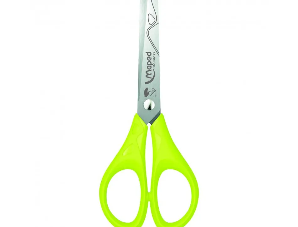 Ciseaux scolaires essentials 13 cm maped bouts ronds lames inox gaucher
