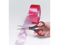 Ciseaux scotch précision 180mm lames acier inoxydable anneaux matière antidérapante bicolore rouge/gris garantie à vie