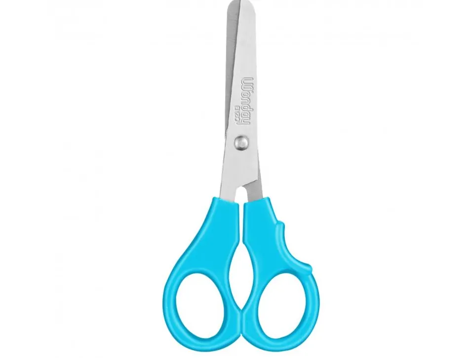 Ciseaux wonday enzo 12cm lames acier inox bouts ronds anneaux symetriques