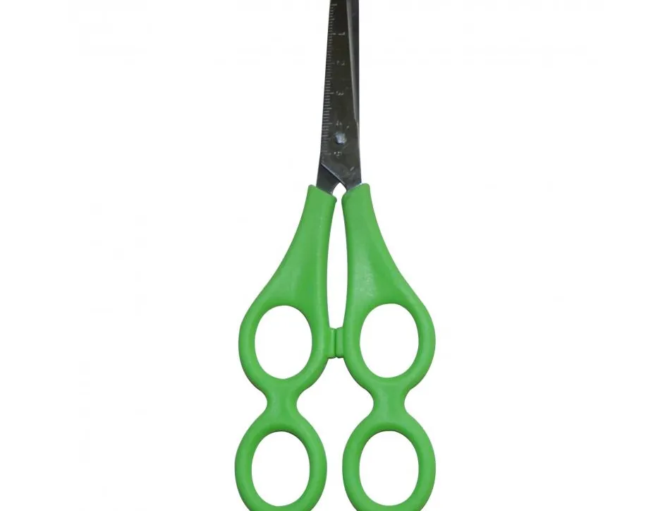 Ciseaux wonday pedago 13cm lames acier inox bouts ronds 4 anneaux symetriques
