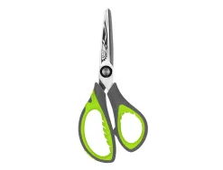 Ciseaux wonday tribal 13cm lames acier inox bouts ronds anneaux asymetriques