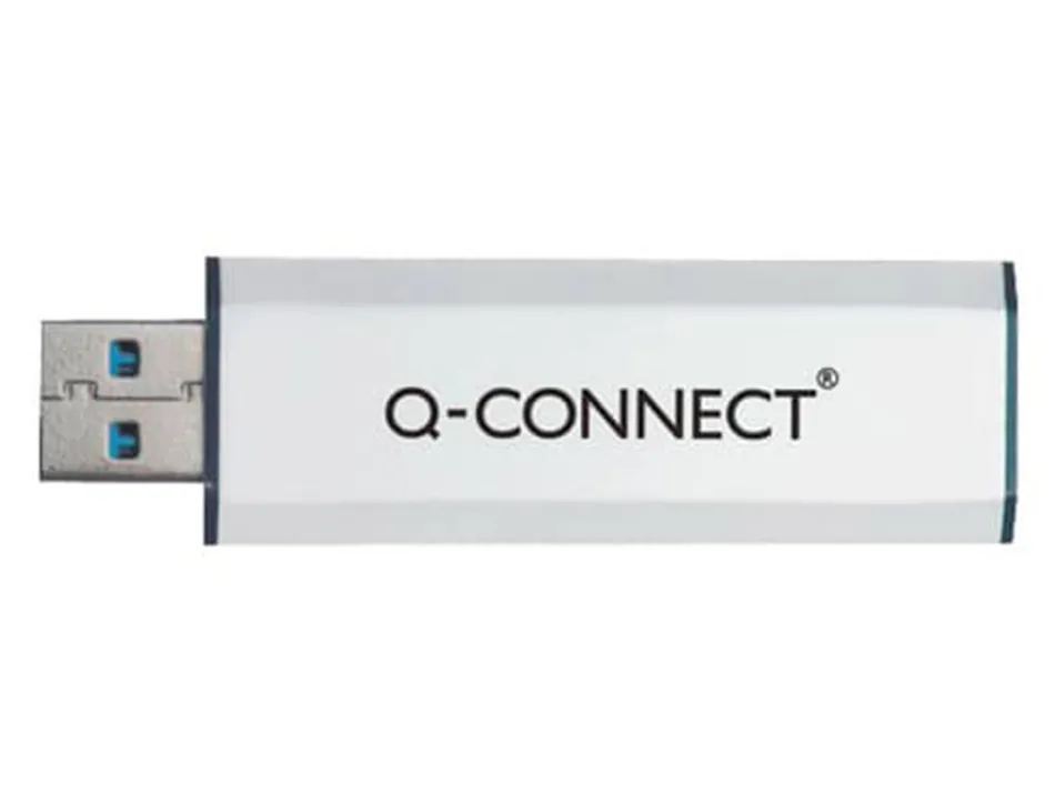 Clé usb q-connect 3.0 128gb lecture 50mb/s écriture 10-15mb/s rétractable interface superspeed 3.0