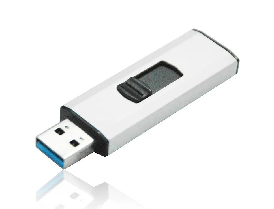 Clé usb q-connect 3.0 128gb lecture 50mb/s écriture 10-15mb/s rétractable interface superspeed 3.0