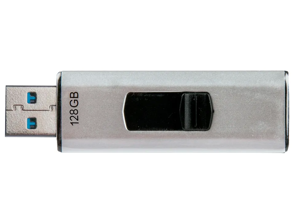 Clé usb q-connect 3.0 128gb lecture 50mb/s écriture 10-15mb/s rétractable interface superspeed 3.0