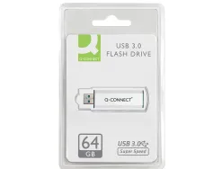 Clé usb q-connect 3.0 64gb lecture175mb/s écriture 60mb/s rétractable interface superspeed 3.0 compatible usb 2.0