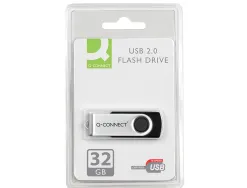 Clé usb q-connect 2.0 32gb vitesse lecture 18mb/s écriture 12mb/s capuchon rotatif