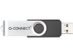 Clé usb q-connect 2.0 16gb vitesse lecture 18mb/s écriture 8mb/s capuchon rotatif