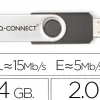 Clé usb q-connect 2.0 4gb vitesse lecture 15mb/s écriture 5mb/s capuchon rotatif
