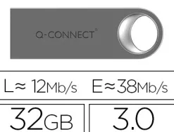 Clé usb q-connect 3.0 premium 32gb vitesse lecture 38mb/s écriture 12mb/s