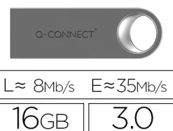 Clé usb q-connect 3.0 premium 16gb vitesse lecture 35mb/s écriture 8mb/s