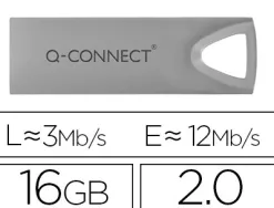 Clé usb q-connect 2.0 premium 16gb vitesse lecture 12mb/s écriture 3mb/s