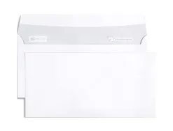 Clairefontaine paquet 50 enveloppes blanches 80g dl 110x220mm auto-adhesive