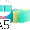 Classeur 2 anneaux bristol polypropylene a5 2/30mm assortiment pastel