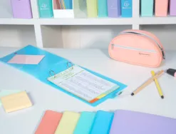 Classeur 2 anneaux bristol polypropylene a5 2/30mm assortiment pastel