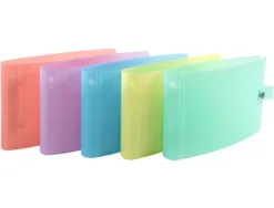 Classeur 2 anneaux bristol polypropylene a5 2/30mm assortiment pastel