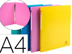 Classeur 4 anneaux exacompta forever young polypropylene a4 4/15mm assortiment
